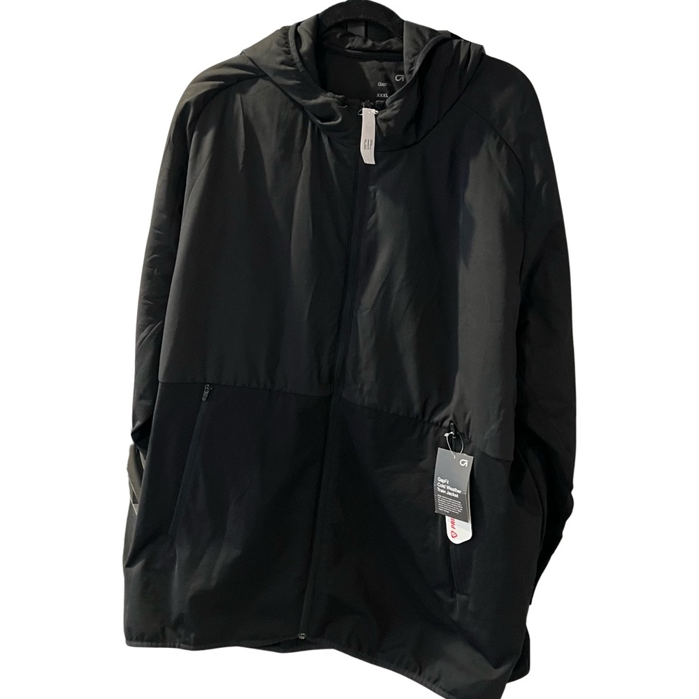 NWT GAP Men’s Big XXXL Black Cold Weather Train Jacket Zipper Coat